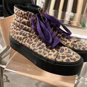 Vans Old School Platform Leopard Sneakers